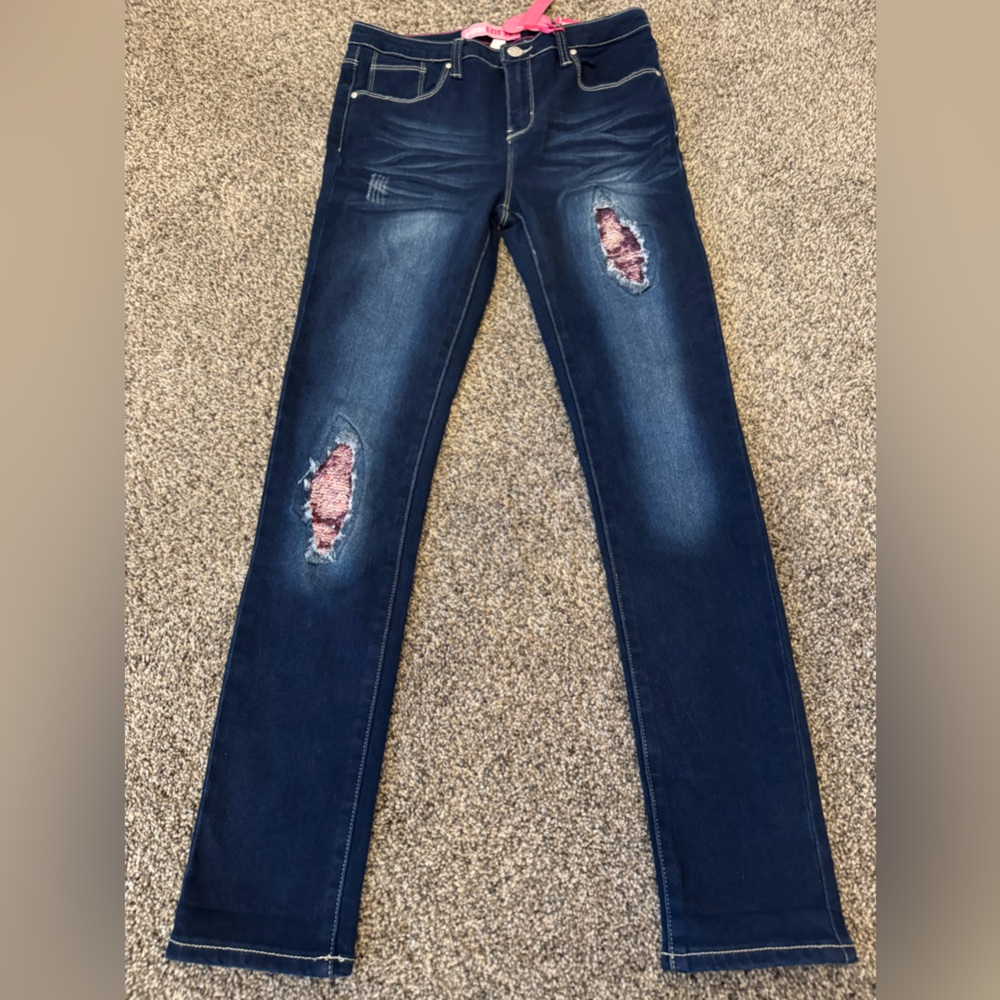 Pink Latte Girls Jeans Blue Size 14